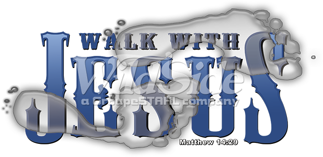 Walk With Jesus , With Footprints - Walk With Jesus Png (675x675), Png Download