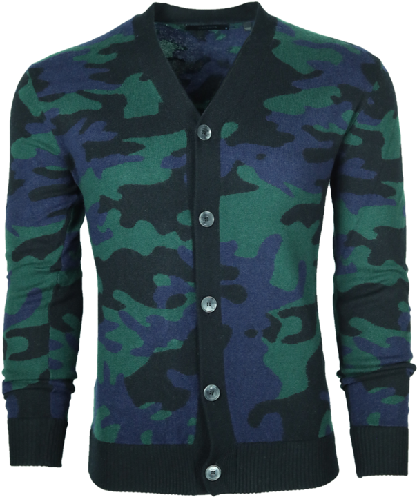 Emerald Camo - Cardigan (800x800), Png Download
