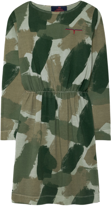 The Animals Observatory Crab Kids Dress Camouflage - Sweater (960x720), Png Download