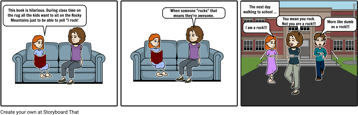 I Am A Rock - Cartoon (1164x385), Png Download