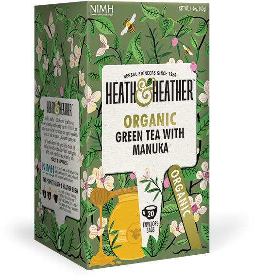 Organic Green Tea With Manuka Honey - Tea Heath And Heather (620x634), Png Download