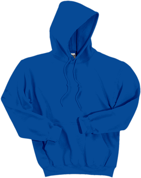 Gildan Dryblend Pullover Hooded Sweatshirt 12500 Royal - Gildan Hoodie Blank Black (750x750), Png Download
