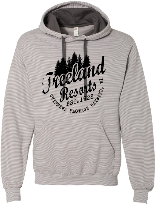 Pin Stripe Treeland Hoodie - Hoodie (612x792), Png Download