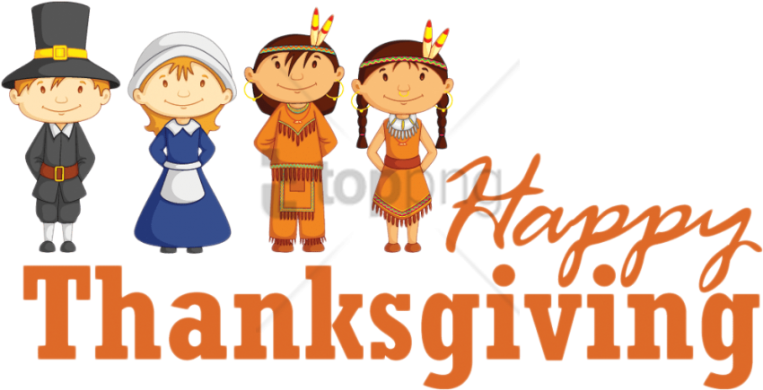 Free Png Download Red Indian Wishing Thanksgiving Sticker - Cartoon (850x435), Png Download