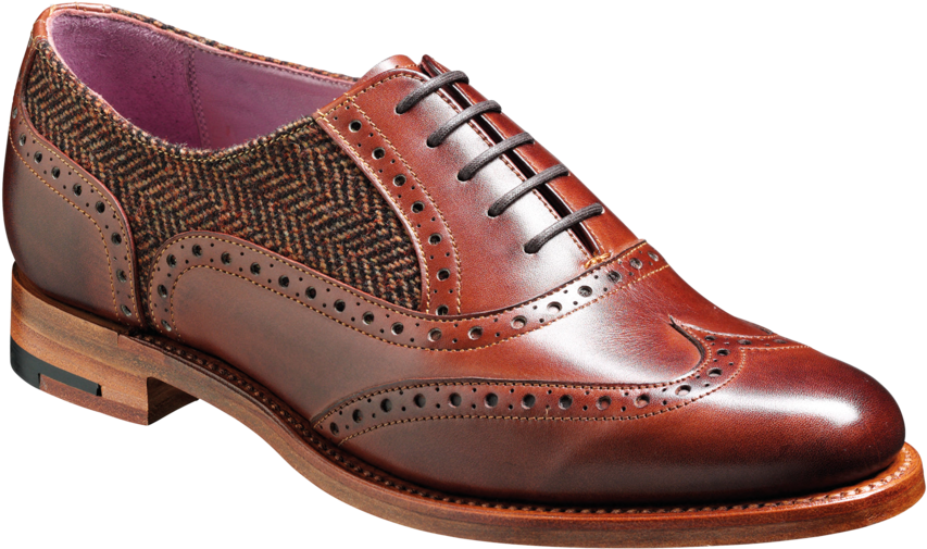 Walnut Calf / Brown Tweed - Brogue Shoe (1024x600), Png Download
