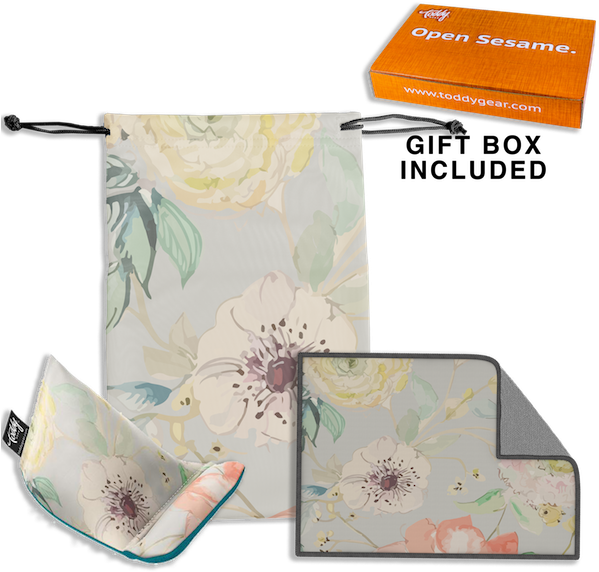 Vintage Floral Microfiber Essentials Gift Set - Coin Purse (600x600), Png Download