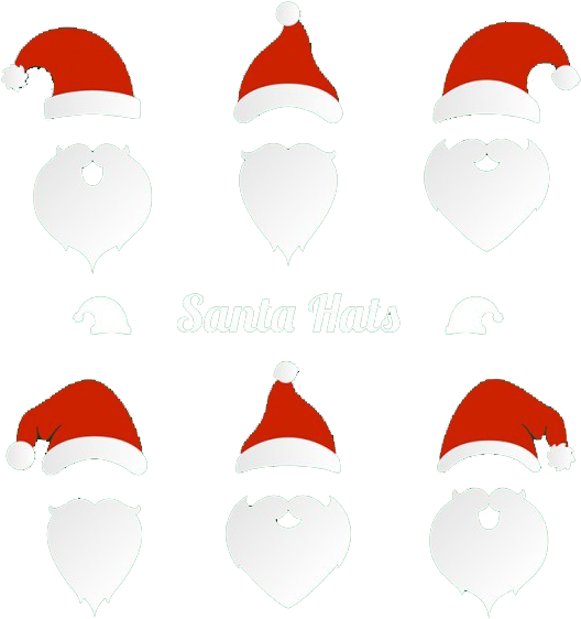 Santa Hat And Beard - Santa Hat And Beard Clipart (626x626), Png Download