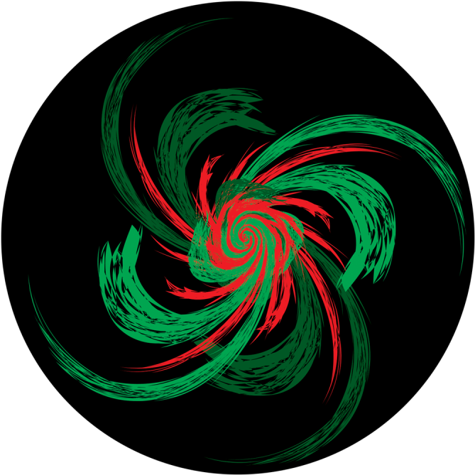 Christmas Swirl - Circle (800x800), Png Download
