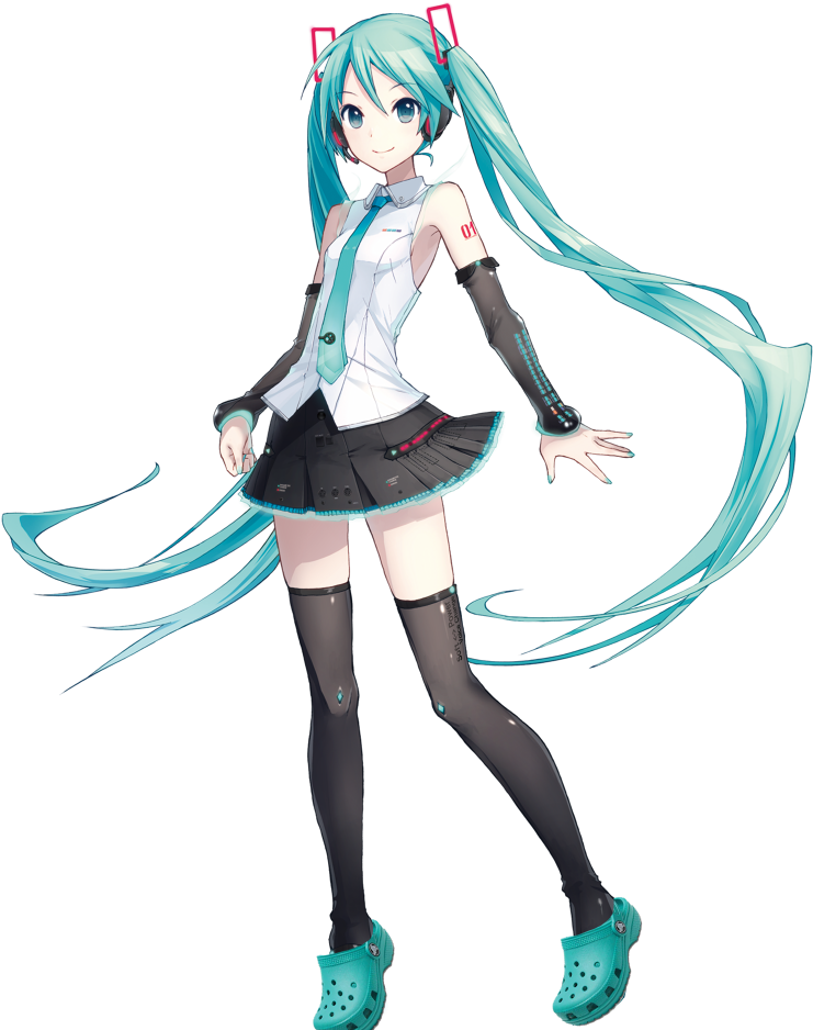 Anime Characters With Crocs @ Dms Open - Hatsune Miku (755x943), Png Download