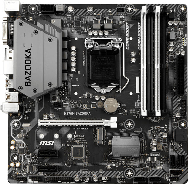 Msi H370m Bazooka H370 Chipset Socket Lga 1151 Microatx - Msi H370 (700x700), Png Download