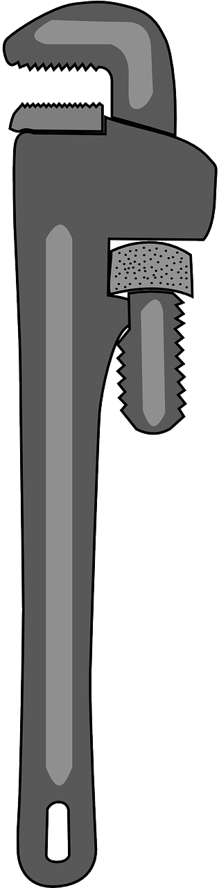 Pipe Wrench Pipe Tongs Gaspipe Pliers - Wrench (640x1280), Png Download