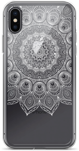 White Henna Top Half Xs Max Iphone Case - Iphone (600x600), Png Download