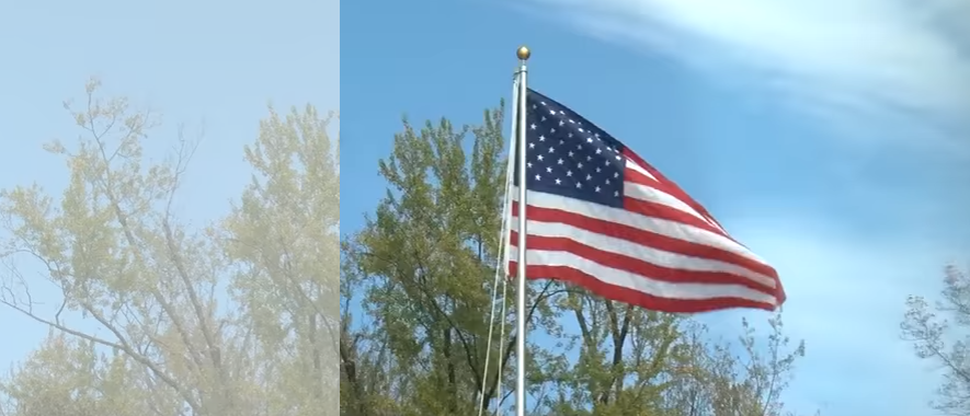 American Flag Flying 885×380 Fw - Flag Of The United States (885x380), Png Download