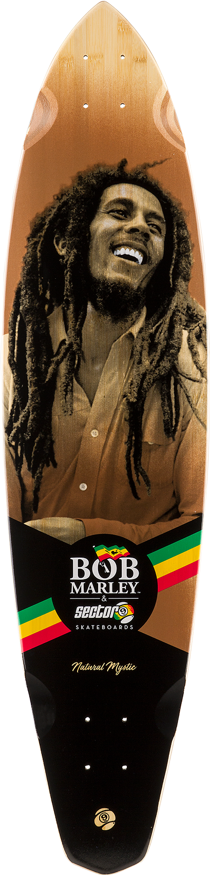 Natural Mystic Deck - Sector 9 Longboard Bob Marley (1800x1800), Png Download