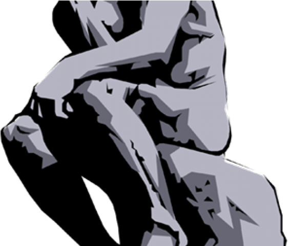Sculpture Clipart The Thinker (640x480), Png Download