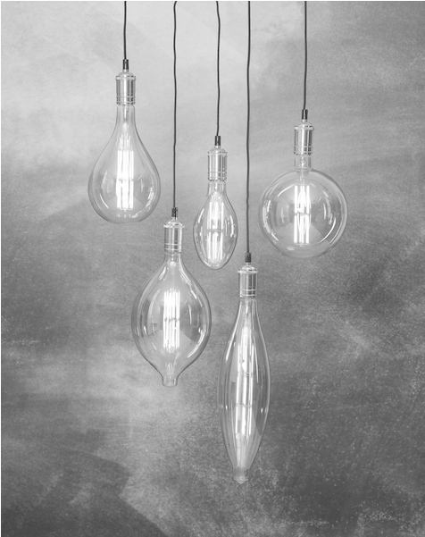 Led-lamp E27 Bt180 Industrial Vintage Original - Monochrome (600x600), Png Download