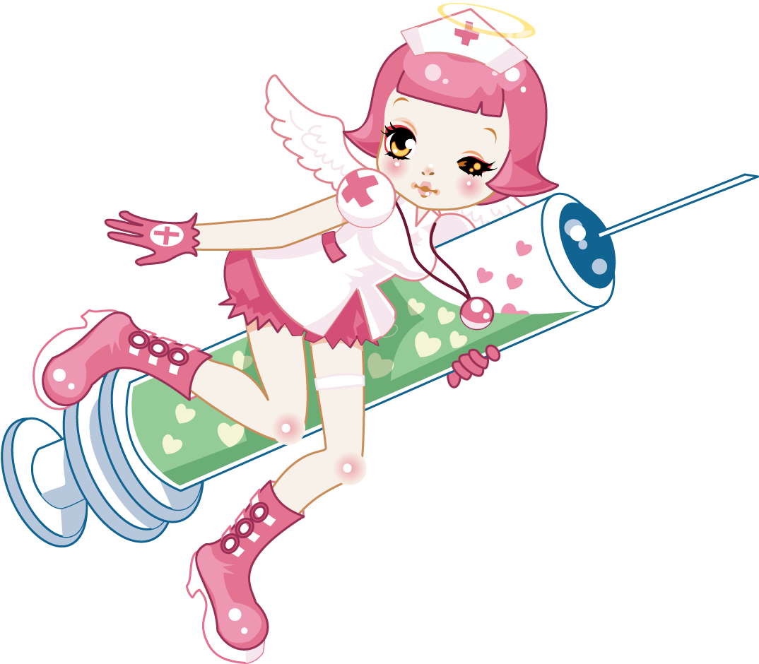 Nurse Cartoon Injection Illustration - Cartoon Injection (1074x940), Png Download