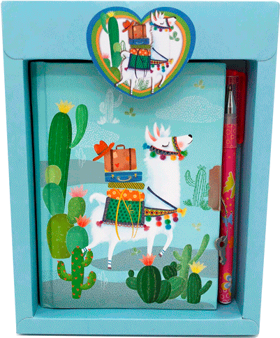 Set De Regalo Diario Y Bolígrafo "llamas" - Gift (600x600), Png Download