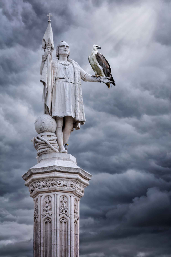 Los Ojos De Colón - Statue (1920x1080), Png Download