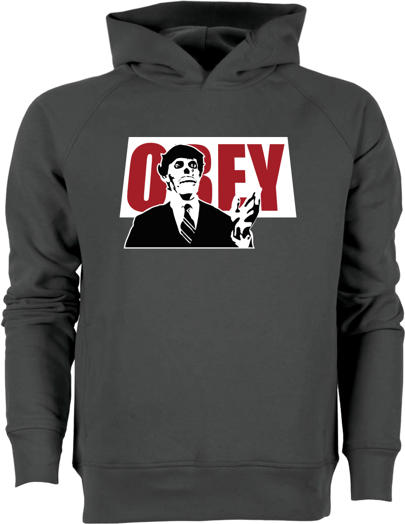Obey Sweatshirt Stanley Hoodie Dark Grey (1044x1044), Png Download
