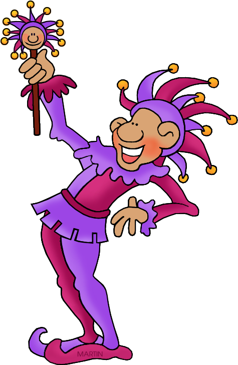 Free World History Clip Art By Phillip Martin, Jester - Renaissance Faire Clip Art (501x747), Png Download