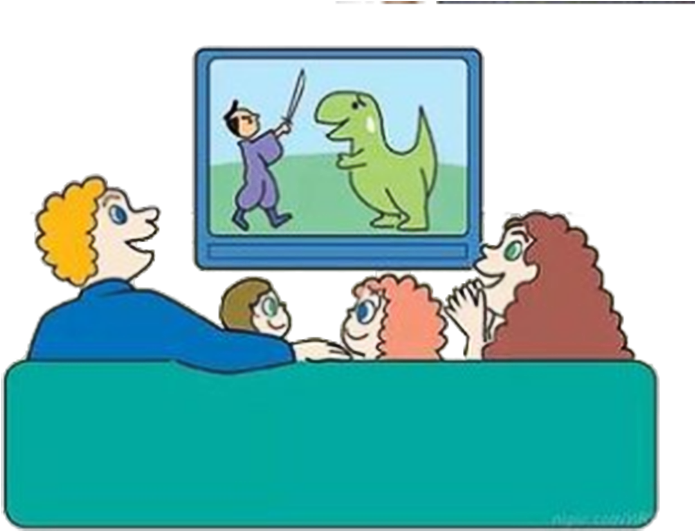 Television Show Animation Child Film - 看 电视 矢量 图 (695x531), Png Download
