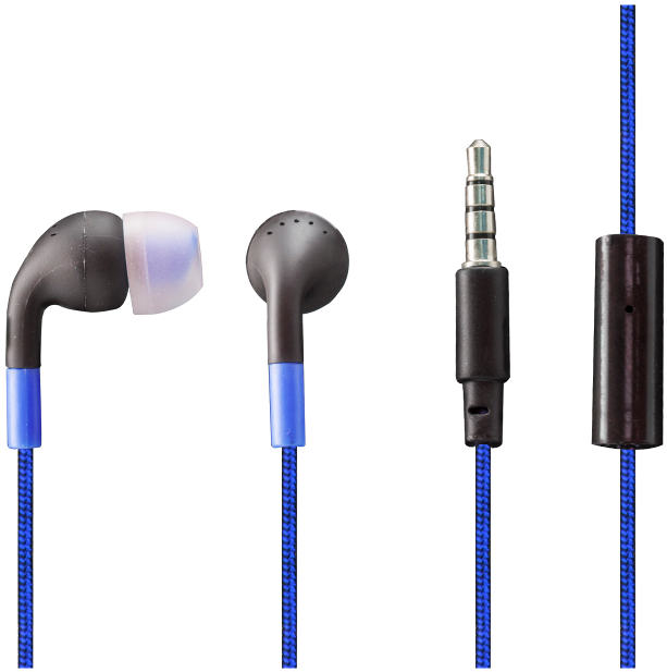 Cloth Cord Earbuds With Mic - Headphones (800x800), Png Download