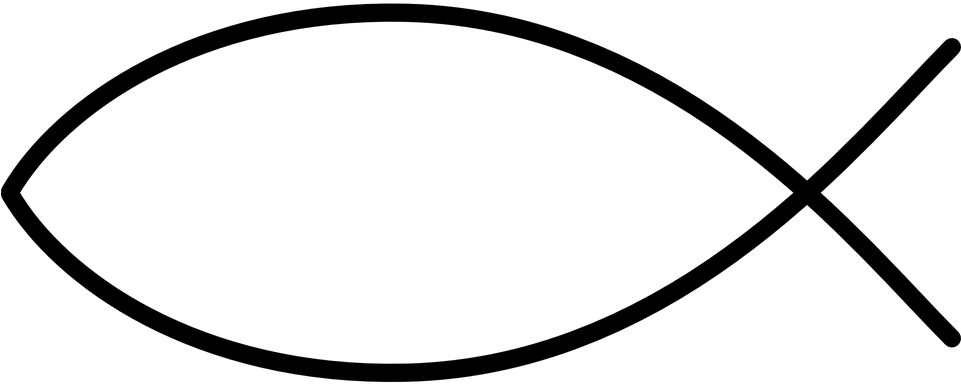 The Jesus Fish Or Ichthys, As It Is Sometimes Called, - โลโก้ รูป ปลา น่า รัก (960x480), Png Download
