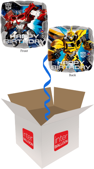 2-sided Transformers Happy Birthday Square - Balloon (568x568), Png Download
