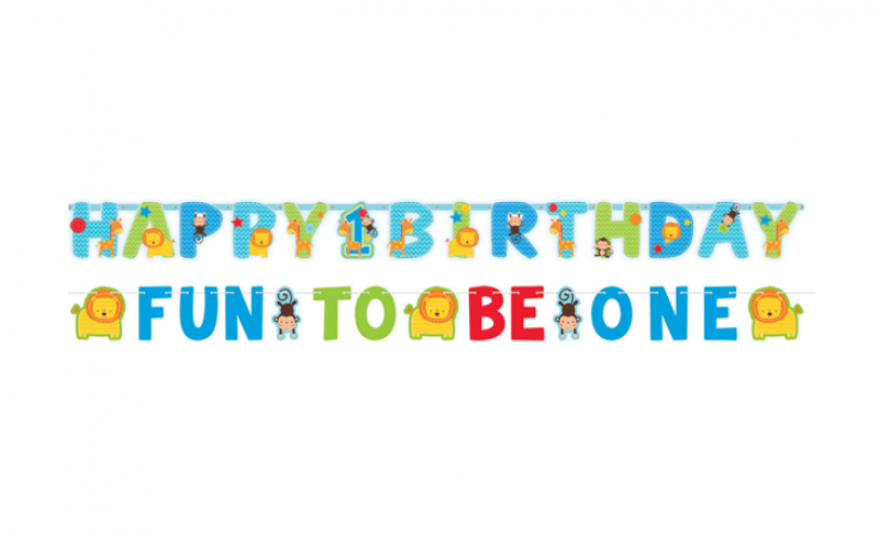 Party Supplies One Wild Boy First Birthday Letter Banner - Graphic Design (800x600), Png Download