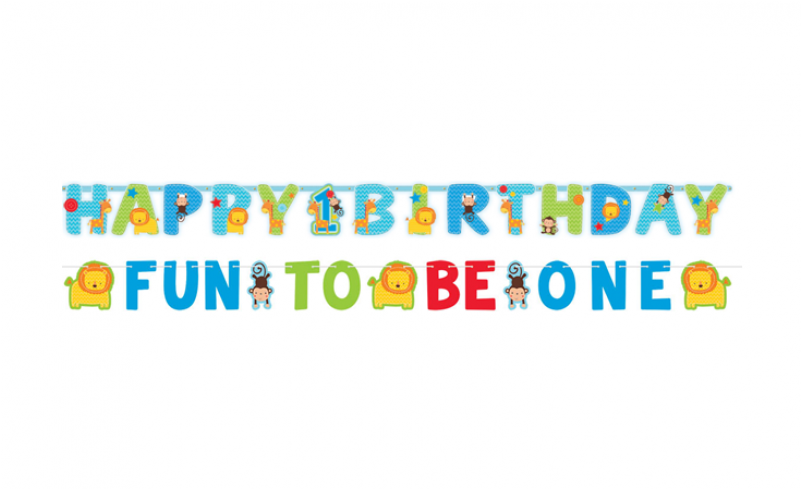 Download Party Supplies One Wild Boy First Birthday Letter Banner