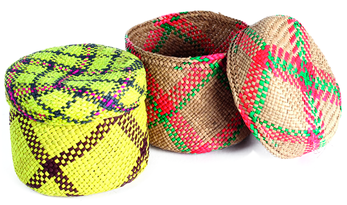 Contenedor Iraca Con Tapa - Artesanias De Palma Png (1173x880), Png Download