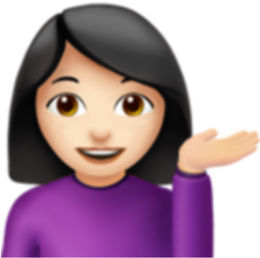 #emojis #mujer #osea - Woman Tipping Hand Emoji (1024x1024), Png Download