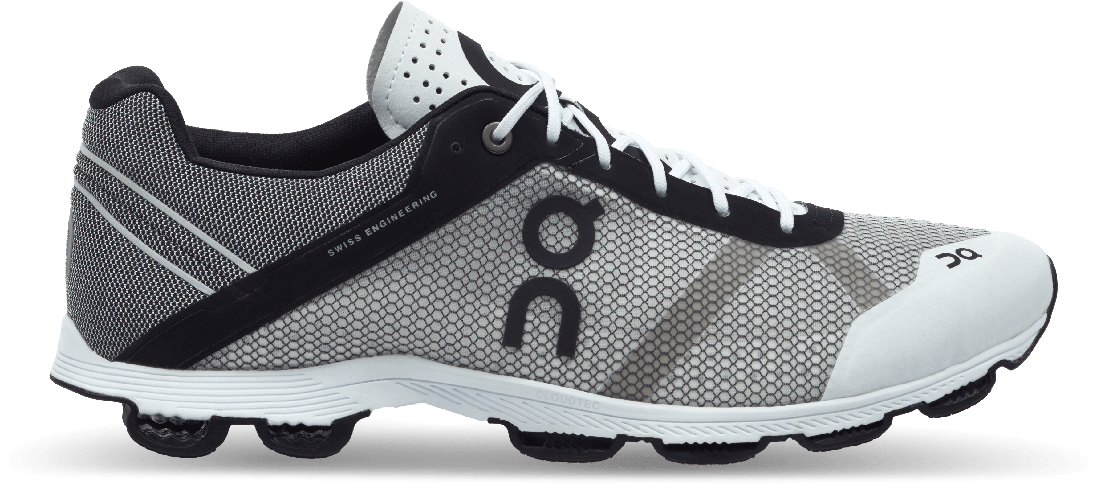 On Running Cloudrush Black White Red Fox Outfitters - Cloudrush (4000x1950), Png Download