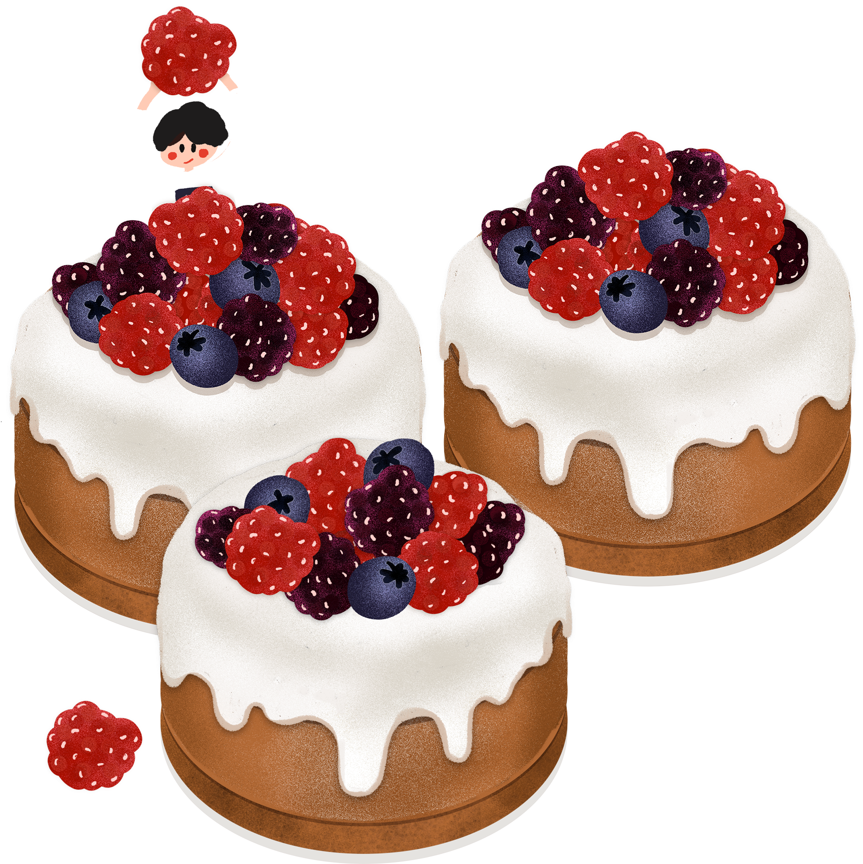 Disegnato A Mano Fumetto Cucina Illustratore Png E - Psd (2000x2000), Png Download