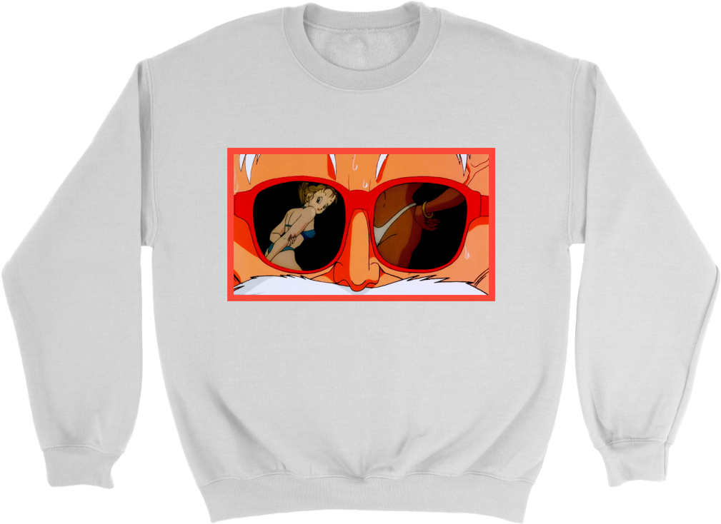 Dragon Ball Roshi's Reflection Sweatshirt - Crew Neck (1024x1024), Png Download