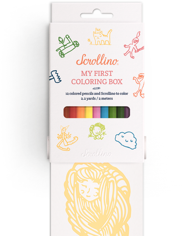 Color Your Own Scrollino - Thread (778x949), Png Download