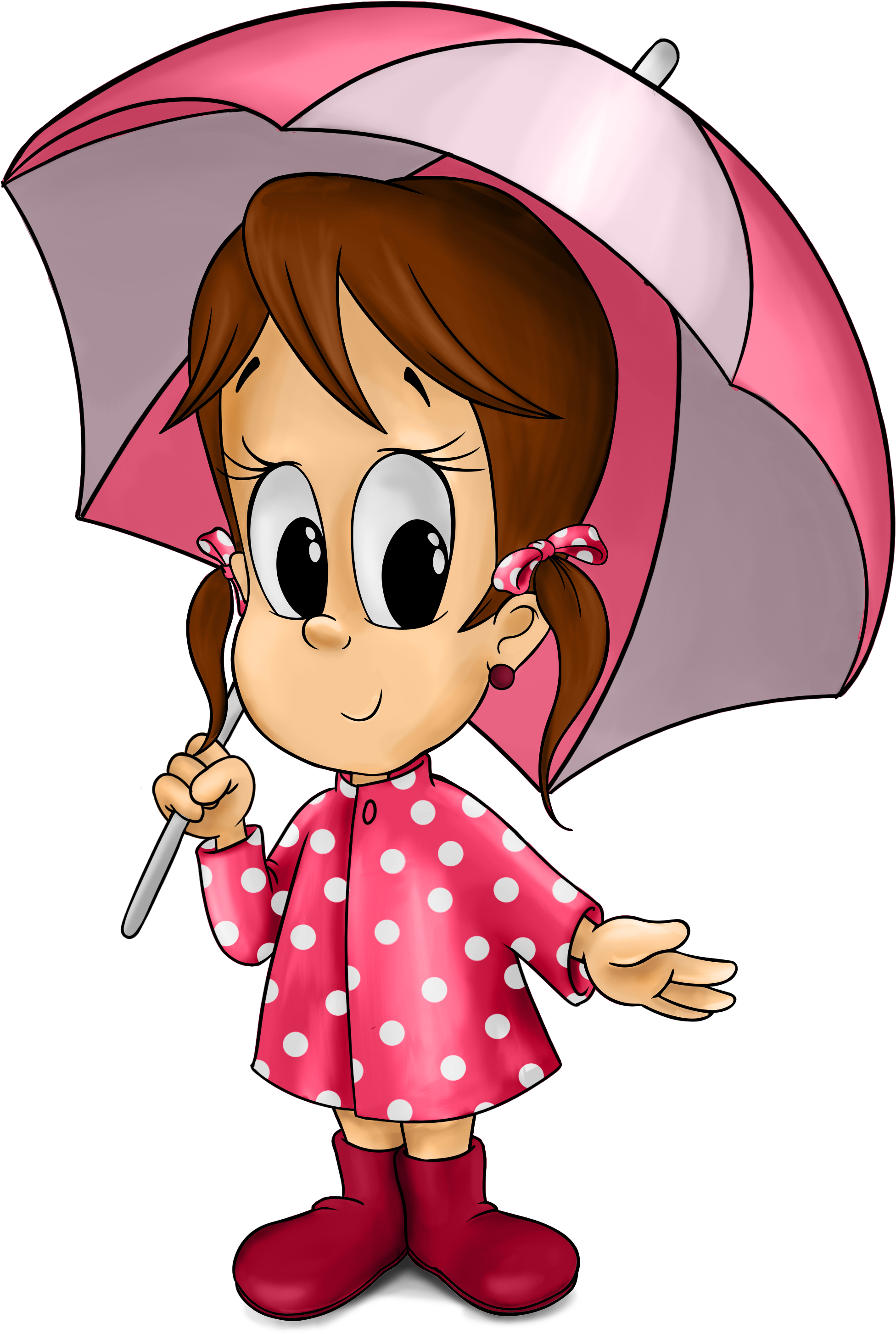 Niña Lluvia - Cartoon (3000x3543), Png Download