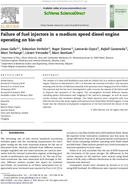 Failure Of Fuel Injectors In A Medium Speed Diesel - Document (595x794), Png Download