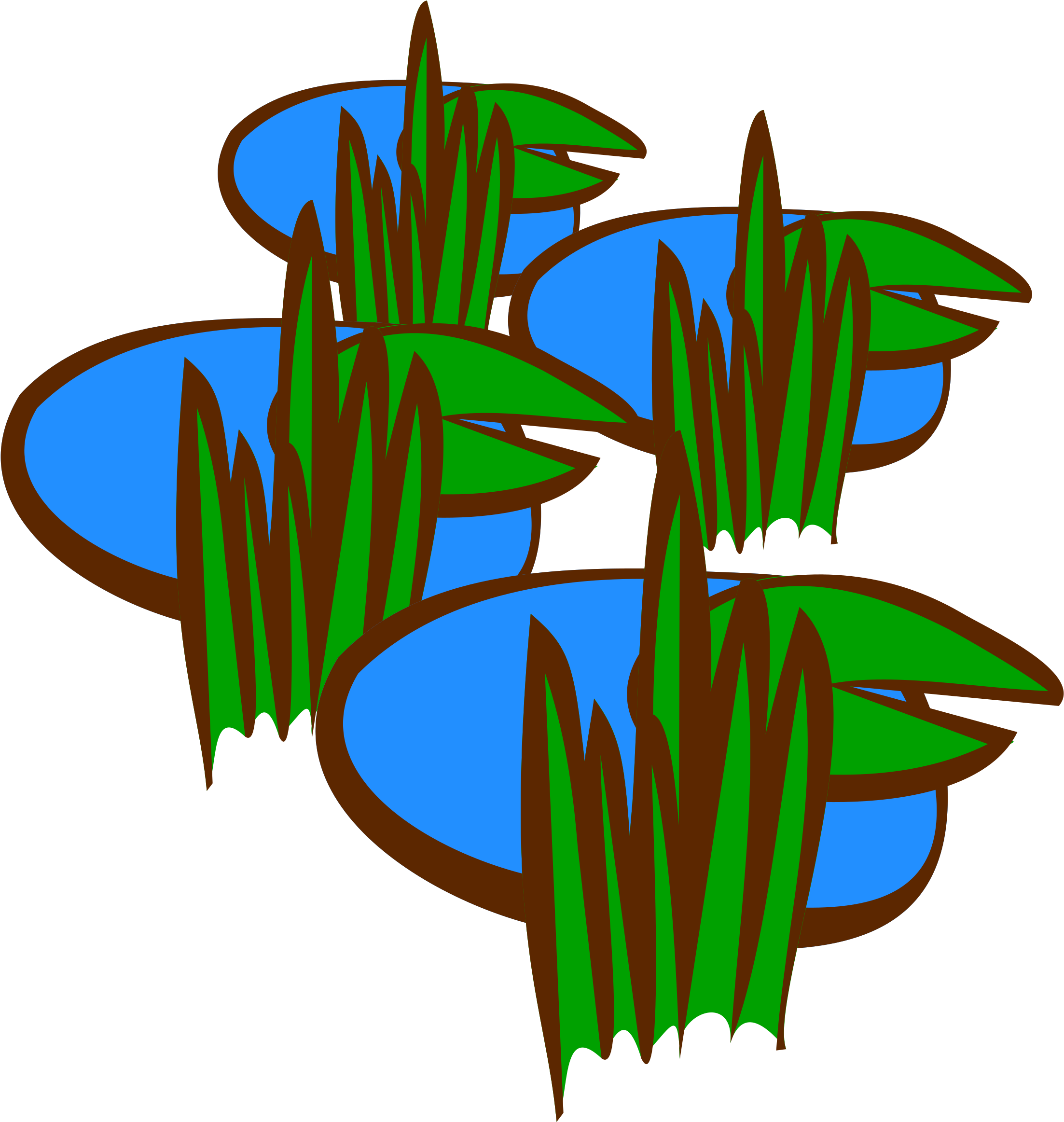 Small - Pond Plants Clipart (564x595), Png Download