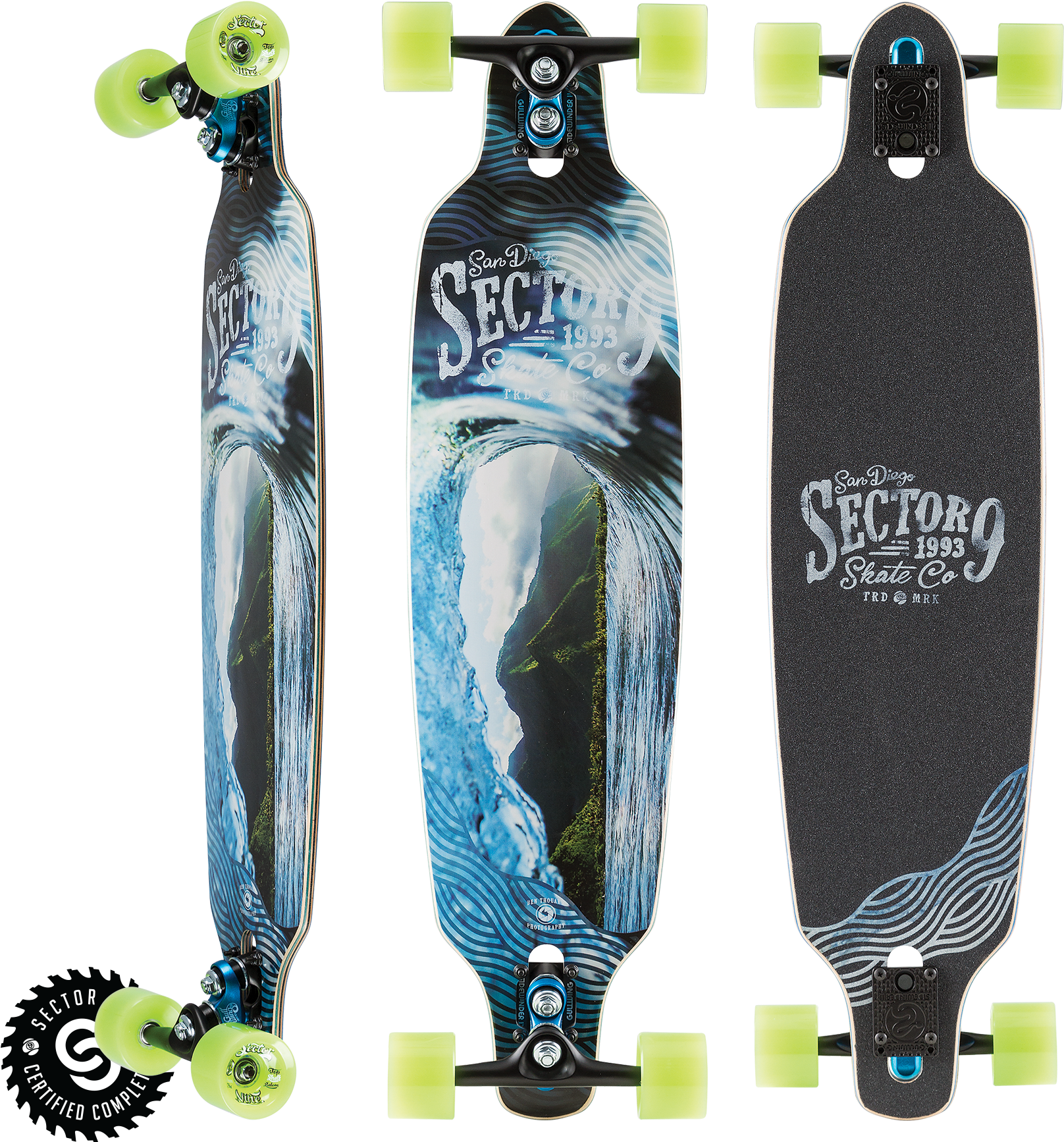 Echo Fractal - Longboard Sector 9 (1800x1800), Png Download