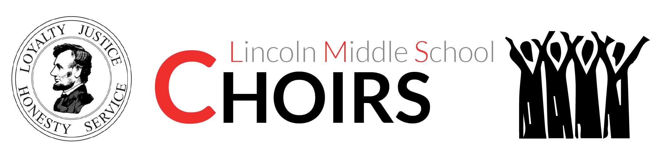 Lincoln Middle School Choirs - Black Choir (2083x500), Png Download