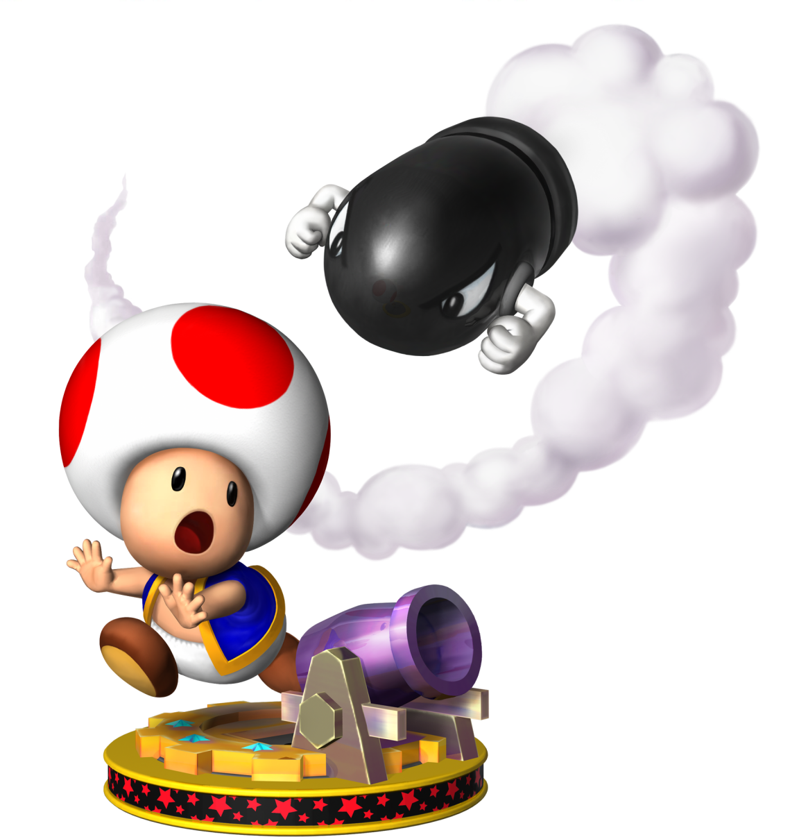 Mario Party 5 Toad Official Artwork Bullet Bill - Toad Mario Party Cheer (1152x1206), Png Download