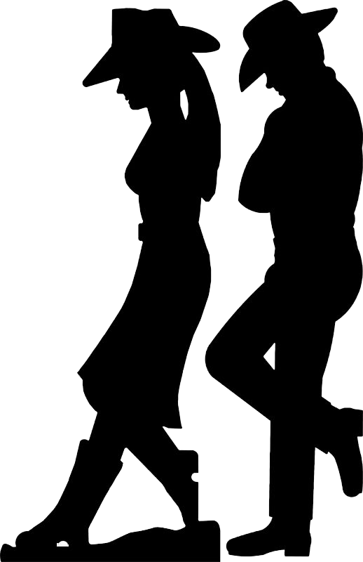 Cowgirl-cowboy - Leaning Cowgirl (518x800), Png Download