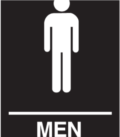 Mens Bathroom Sign - Mens Restroom Braille (640x480), Png Download