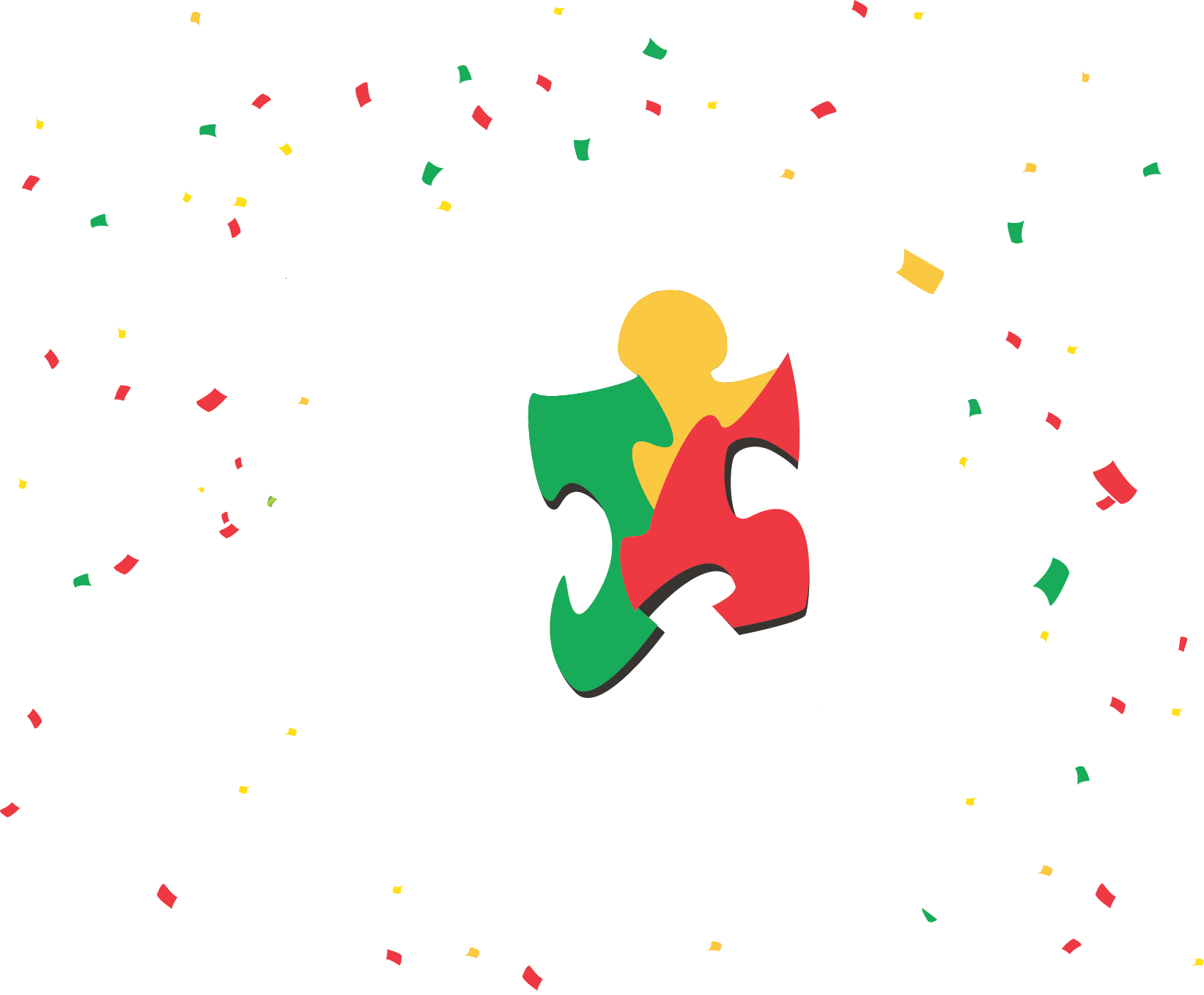 Oca 10 Confetti White - Graphic Design (1643x1357), Png Download