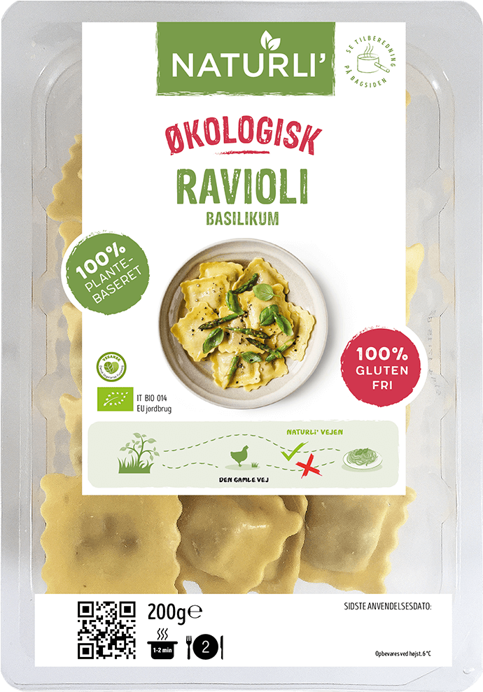 Ravioli Med Basilikum - Naturli Pasta (900x1000), Png Download