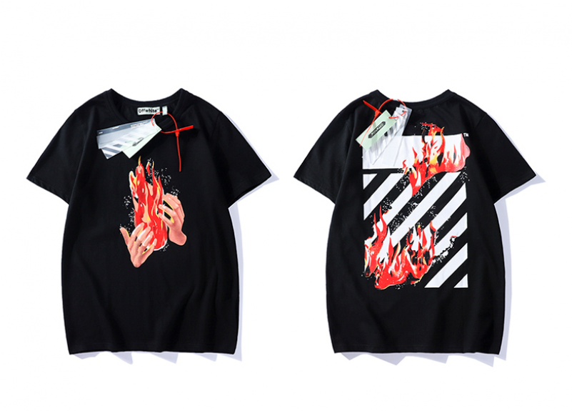 Popular Logo Off White Toy Fire T-shirt - T-shirt (800x800), Png Download