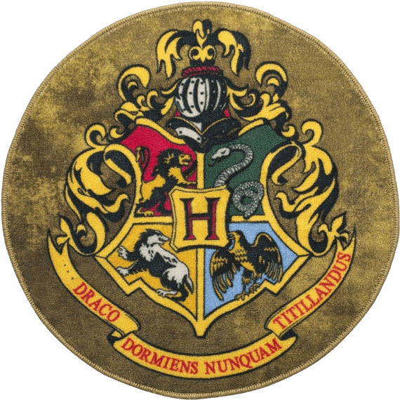 Hogwarts Crest Circular Doormat - Harry Potter Hogwarts Crest Doormat (600x600), Png Download