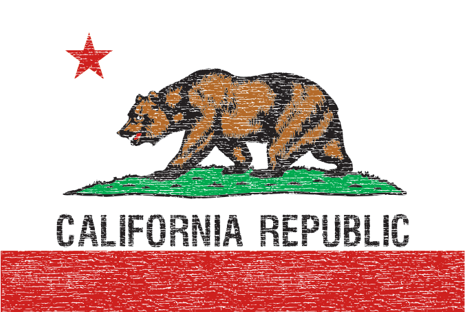 Bear On California Flag - California Republic Vector (675x675), Png Download